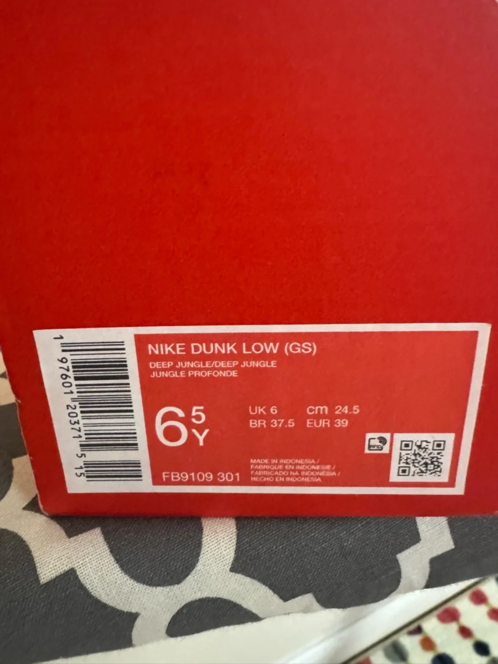 Nike Dunk Low Deep Jungle (GS) 6.5 Youth/8 Women’s. Brand New in Box